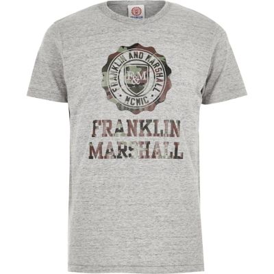 Grey Franklin & Marshall print t-shirt